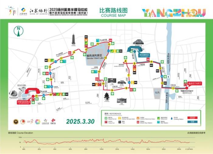 2025扬州鉴真半马奖牌融合非遗文化 赛道串联大运