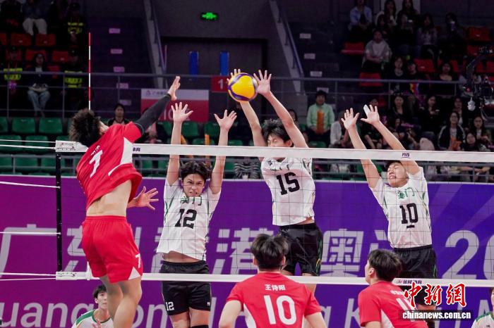 澳门男排U20组全运会收官 战火燃情大湾区